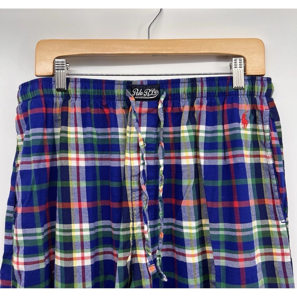 Polo Ralph Lauren Pajama Pants Mens Large Red Blue Green Multicolor Sleepwear PJ